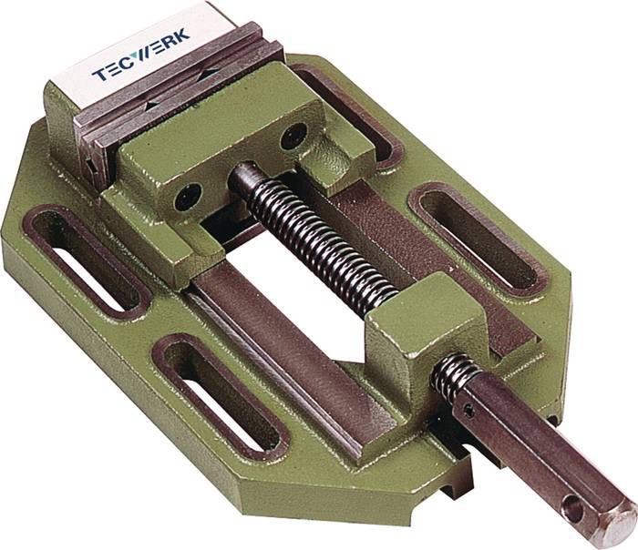 Bohrmaschinenschraubstock Backen-B.100mm Spann-W.115mm TECWERK