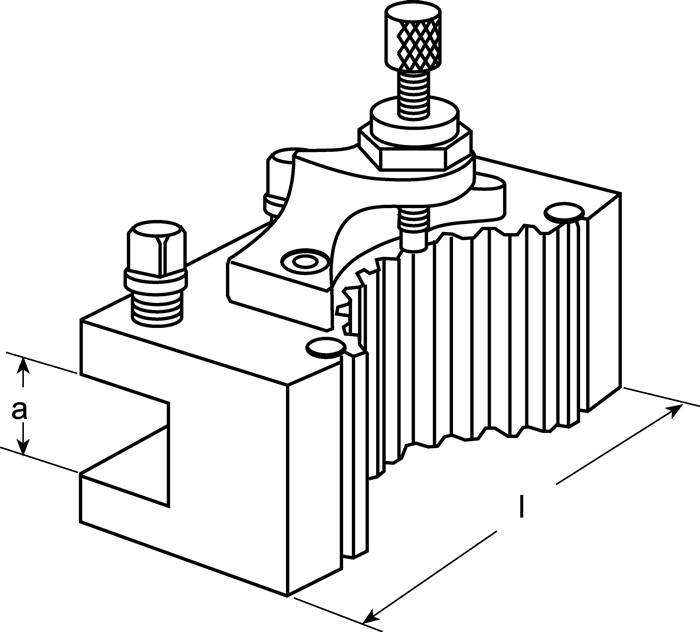 Wechselhalter f.Stahlhalterkopf B f.Drehstähle Spann-H.25mm TECWERK
