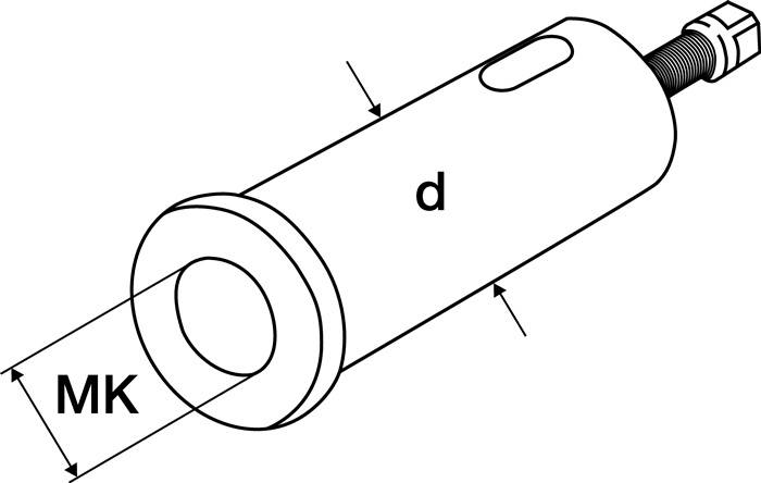 Morsekonushülse f.Stahlhalterkopf B f.Wechselhalter MK3 AD 40mm TECWERK