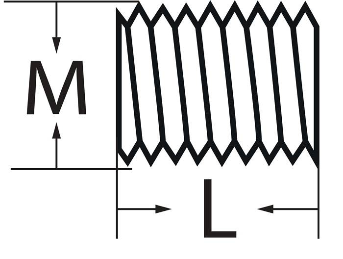 Spannschraube M18x2 L.20mm f.Spannfutter-D.25mm TECWERK