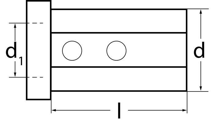 Reduzierbuchse Form 1 Bohrungs-D.12mm AD 40mm Einspann-L.71mm TECWERK