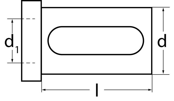 Reduzierbuchse Form 2 Bohrungs-D.16mm AD 25mm Einspann-L.46mm TECWERK