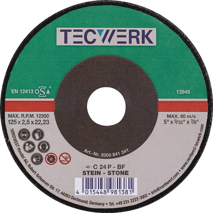 Trennscheibe STE D230x3mm ger.STE Bohr.22,23mm TECWERK