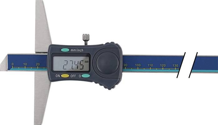 Tiefenmessschieber DIN 862 200mm dig.ger.Schiene TECWERK