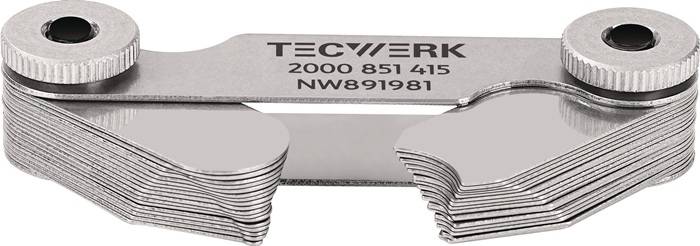 Radienschablone 7,5-15mm Bl.16 St.TECWERK