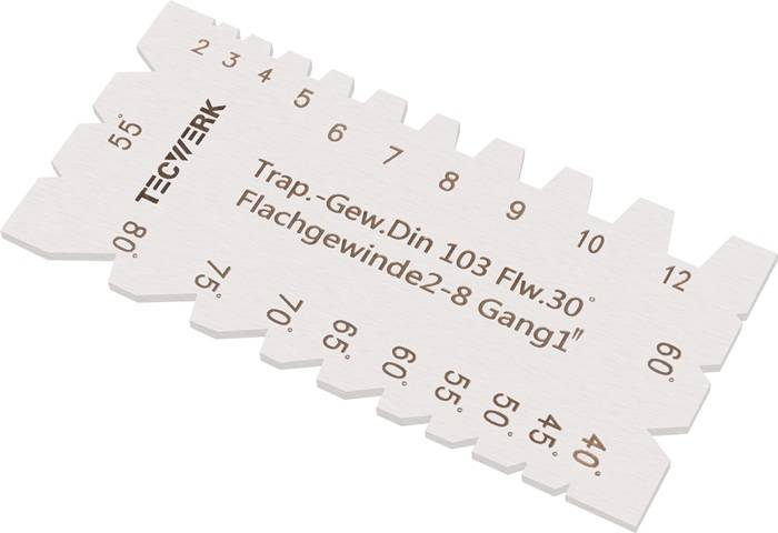 Dreh-/Gewindestahllehre Trapez-,Whitworth- u.Metrischgewinde TECWERK