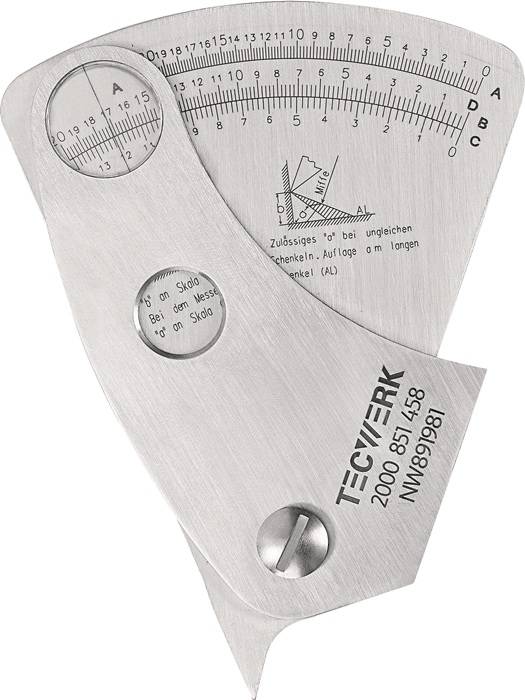 Schweißnahtspeziallehre Ablesegenauigkeit 0,1mm TECWERK
