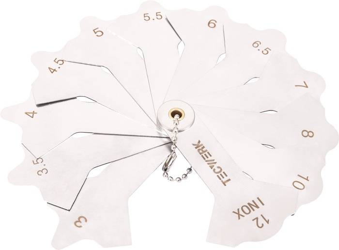 Schweißnahtfächerlehre Messber.3-12mm m.12 Bl.TECWERK