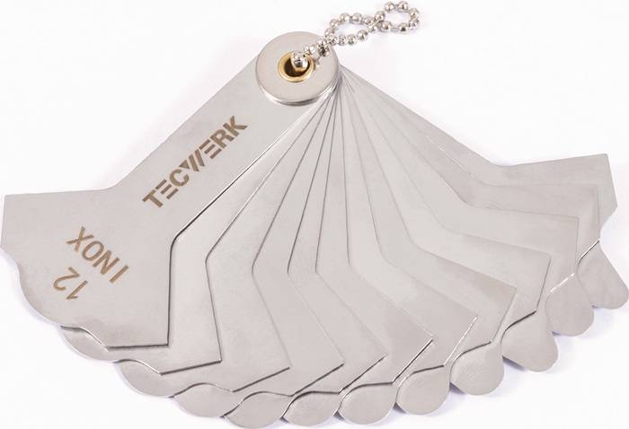 Schweißnahtfächerlehre Messber.3-12mm m.12 Bl.TECWERK