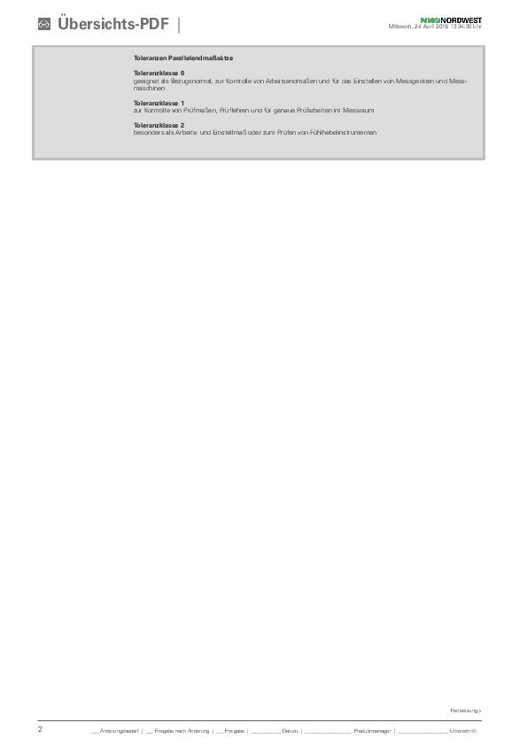 Parallelendmaßsatz Tol.-Kl.1 5tlg.STA TECWERK