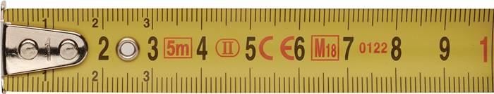 Taschenrollbandmaß L.5m B.19mm mm/cm EG II Ku.Automatic TECWERK