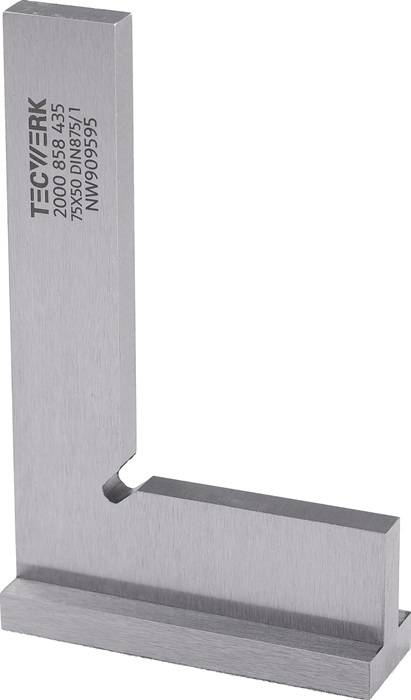 Winkel DIN 875/I Schenkel-L.75x50mm m.Anschlag TECWERK