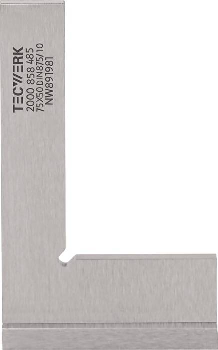 Winkel DIN 875/I Schenkel-L.75x50mm m.Anschlag TECWERK