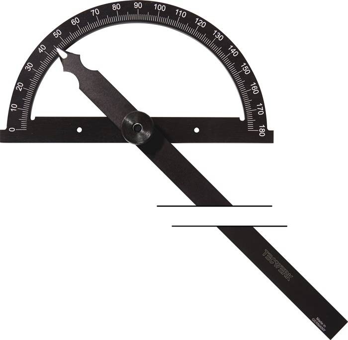 Winkelmesser Gradbogen-D.150mm Schenkel-L.200mm TECWERK