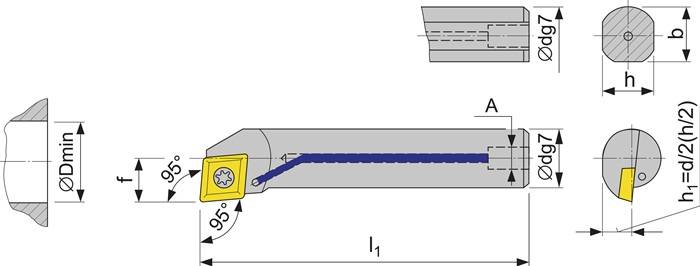 Bohrstange E08K-SCLCL 06 li.VHM m.IK TECWERK