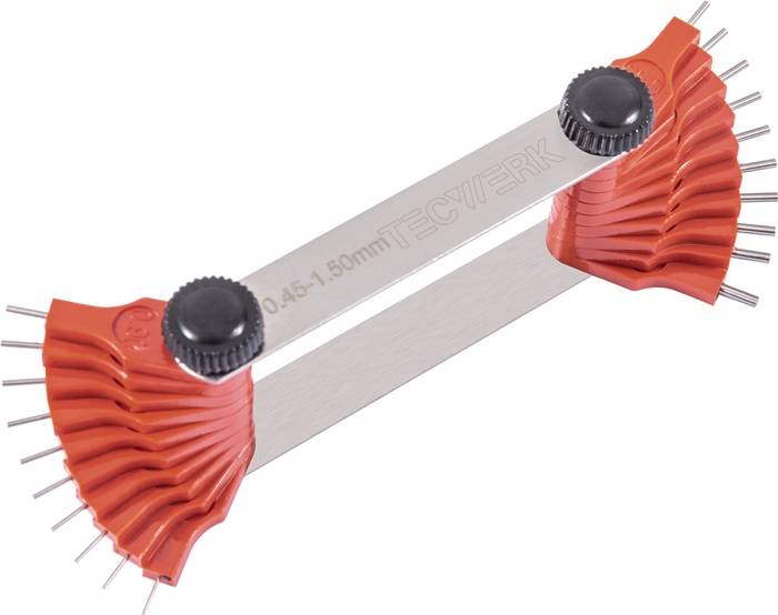 Düsenlehre 1,5-3,0mm Stiftanzahl 16 St.TECWERK