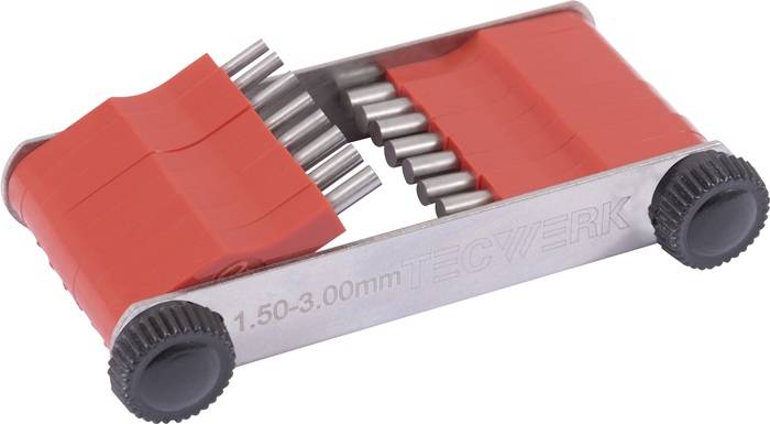 Düsenlehre 1,5-3,0mm Stiftanzahl 16 St.TECWERK