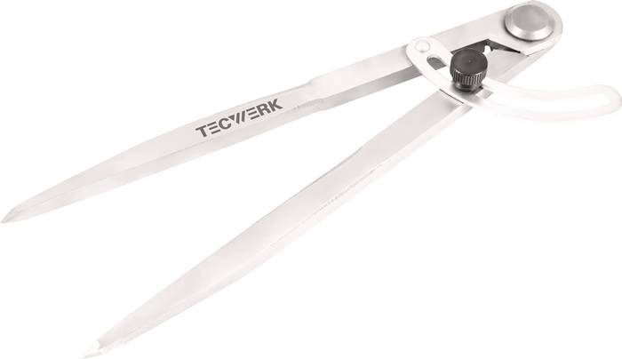 Spitzzirkel L.200mm m.Stellbogen TECWERK