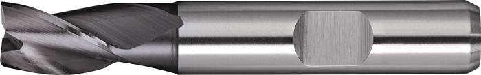 Bohrnutenfräser DIN 327 TypN D.8mm HSS-Co8 TiCN Weldon Z.3 kurz TECWERK