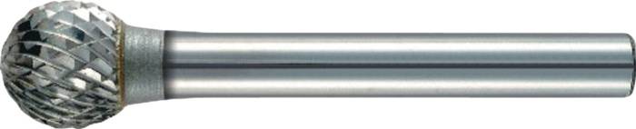 Frässtift KUD D.3mm Kopf-L.2,5mm Schaft-D.3mm HM Verz.Kreuz TECWERK