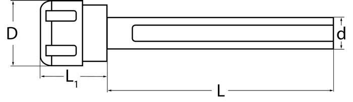 Spannzangenfutter ER Spann-D.1-10mm Schaft-D.16mm Schaft-L.150mm TECWERK