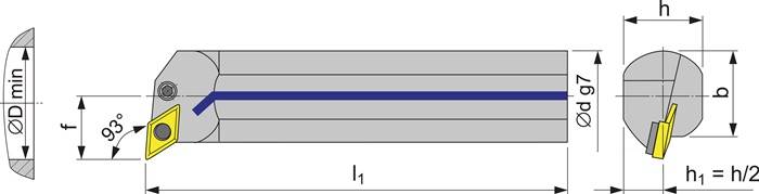 Bohrstange A40T-PDUNR 15 re.vern.m.IK TECWERK