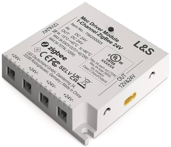 Funktionsmodul Mec Driver 1 Kanal,4 LED Ausg.24V DC L.73,6mm L&S