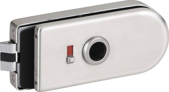 Glastürschloss Venezia 6086F Alu.VA ma (60) WC Drückerposition hinten