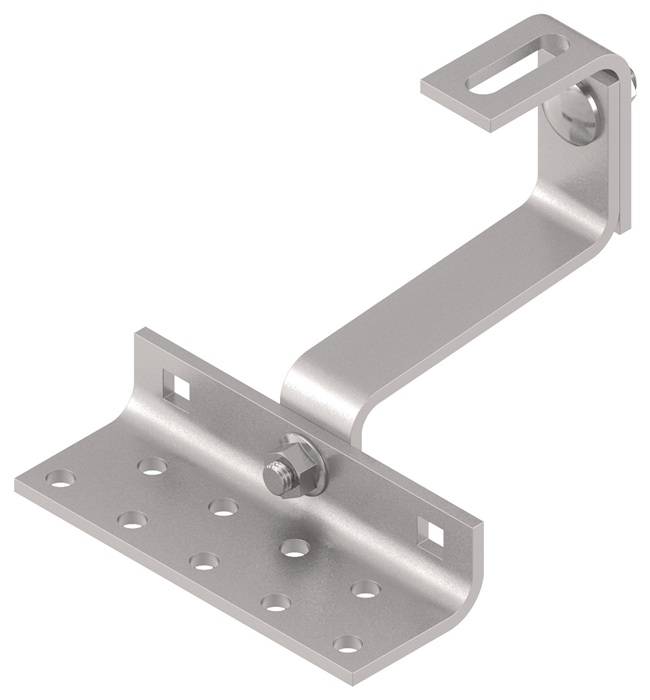 Dachhaken WS 9525 B.138mm S.5mm VA blk sandgestrahlt Löcher 9 WASI