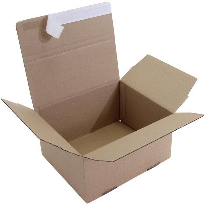 Wellpapp-Faltkarton 1-wellig Maße 213x153x109mm A5, Qualität 1.20B, braun