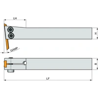 Scarfing-Werkzeugaufnahme ISO XLCDN 2525 R 15 Funktions-L. 200mm PRAMET Scarfing-Werkzeugaufnahme ISO XLCDN 2525 R 15 Funktions-L. 200mm PRAMET