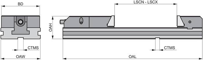 Präzisionsschraubstock ISO MVM-ATI.125.410 Gesamt-L. 345mm mechanisch PRAMET