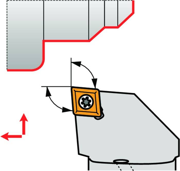Klemmhalter ISO C4-SCLCL-27050-09 D.40mm m. Polygonkupplung Linkslauf