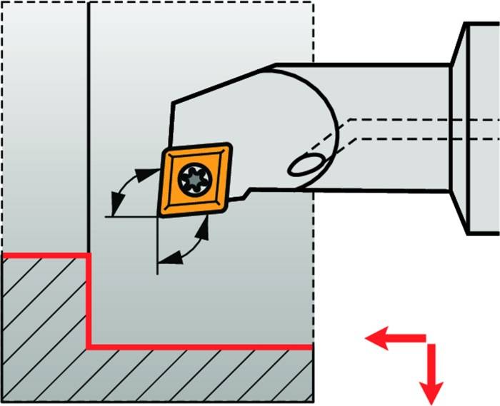 Klemmhalter ISO C3-SCLCR-11065-09 D.32mm m. Polygonkupplung Rechtslauf