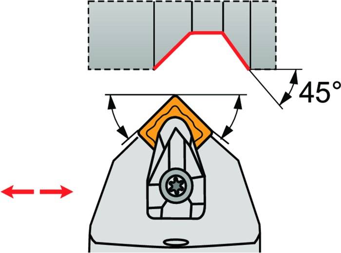 Klemmhalter ISO C4-DSDNN-00050-12 D.40mm m. Polygonkupplung PRAMET