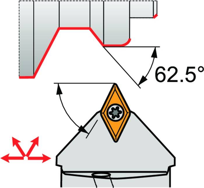Klemmhalter ISO C4-SDNCN-00050-11 D.40mm m. Polygonkupplung PRAMET