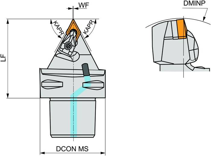 Klemmhalter ISO C5-DDNNN-00060-15 D.50mm m. Polygonkupplung PRAMET