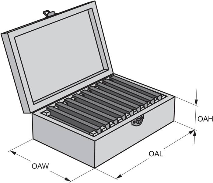 Parallel-Unterlagen-Satz ISO POP.SET14-150.10.WB Bruttogewicht 10290g PRAMET