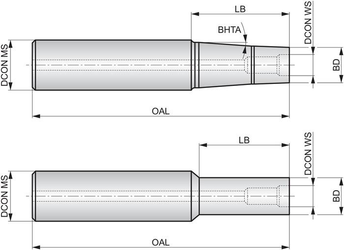 Fräseraufnahme ISO AC.32-IHA.M16.160 D.32mm PRAMET