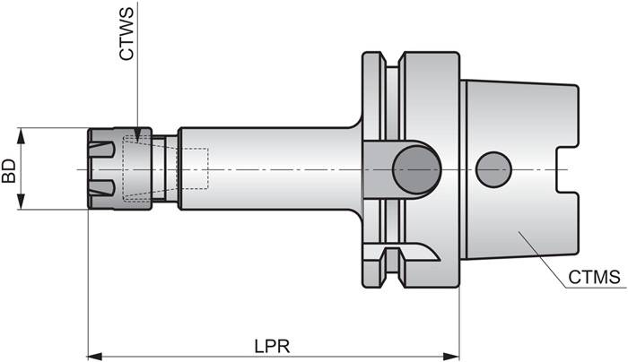 ER Mini-Spannzangenfutter ISO HSK.63A-CCM.ER11.100 D. 7mm PRAMET