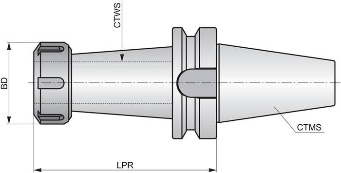 ER Spannzangenfutter ISO BT.30AD-CC.ER16.070 D. 10mm MAS BT PRAMET