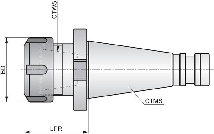 ER Spannzangenfutter DIN 2080 D. 20mm ISO 2080.40-CC.ER32.050 PRAMET
