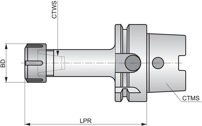 ER Spannzangenfutter ISO HSK.63A-CC.ER32.100 D. 20mm MAS BT PRAMET