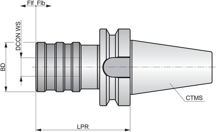 Gewindeschneid-Schnellwechselfutter ISO BBT.40ADB-QT.ER25.089 D. 16mm