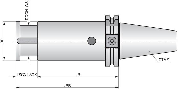 Kombi-Fräsersteckdorn DIN 69871 D.27mm ISO 69871.40A-FMH4.27.065 PRAMET