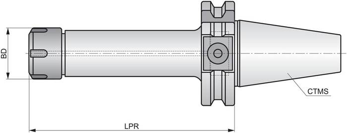 ER Mini-Spannzange DIN 69871 D. 10mm ISO 69871.40ADB-CCM.ER16.100 PRAMET