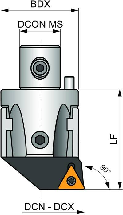 Bohrsystemkopf ISO A 04290 300 D.24mm Schneid-D.65mm PRAMET