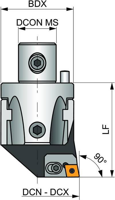 Bohrsystemkopf ISO A 08590 300 D.50mm Schneid-D.125mm PRAMET