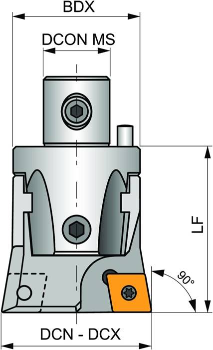 Schruppwerkzeug ISO D 04290 402 D.24mm Schneid-D.65mm PRAMET