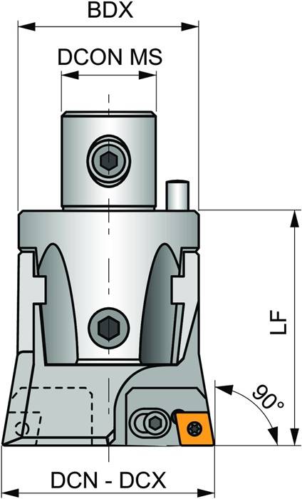Schruppwerkzeug ISO D 06890 402 D.36mm Schneid-D.102mm PRAMET